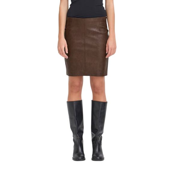 Ichi IHKILAVI Mini Skirt 2025 Fall Release, Size 36 (Med) Color Coffee Bean - Picture 2 of 5